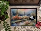 Black Swan Doormat Front Door Mat Indoor Outdoor Rugs for Entryway, Non Slip Washable Low Pile, 24H X 36W