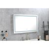 55x30 Inch LED Bathroom Mirror with Frontlit and Backlit, Wall Mounted Vanity Mirror with Smart Touch Button, Anti-Fog, Memory Function, 3 Colors