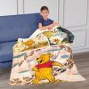 Disney Winnie the Pooh In The Wind Silk Touch Sherpa Throw Blanket 50X60 Inches