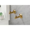 6 Piece Brass Bathroom Towel Rack Set Wall Mount