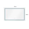 55x30 Inch LED Bathroom Mirror with Frontlit and Backlit, Wall Mounted Vanity Mirror with Smart Touch Button, Anti-Fog, Memory Function, 3 Colors