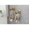 6 Piece Brass Bathroom Towel Rack Set Wall Mount