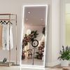 72X32 inch Oversized LED Bathroom Mirror Wall Mounted Mirror with 3 Color Modes Aluminum Frame Wall Mirror Large Full Length Mirror with Lights Lighte